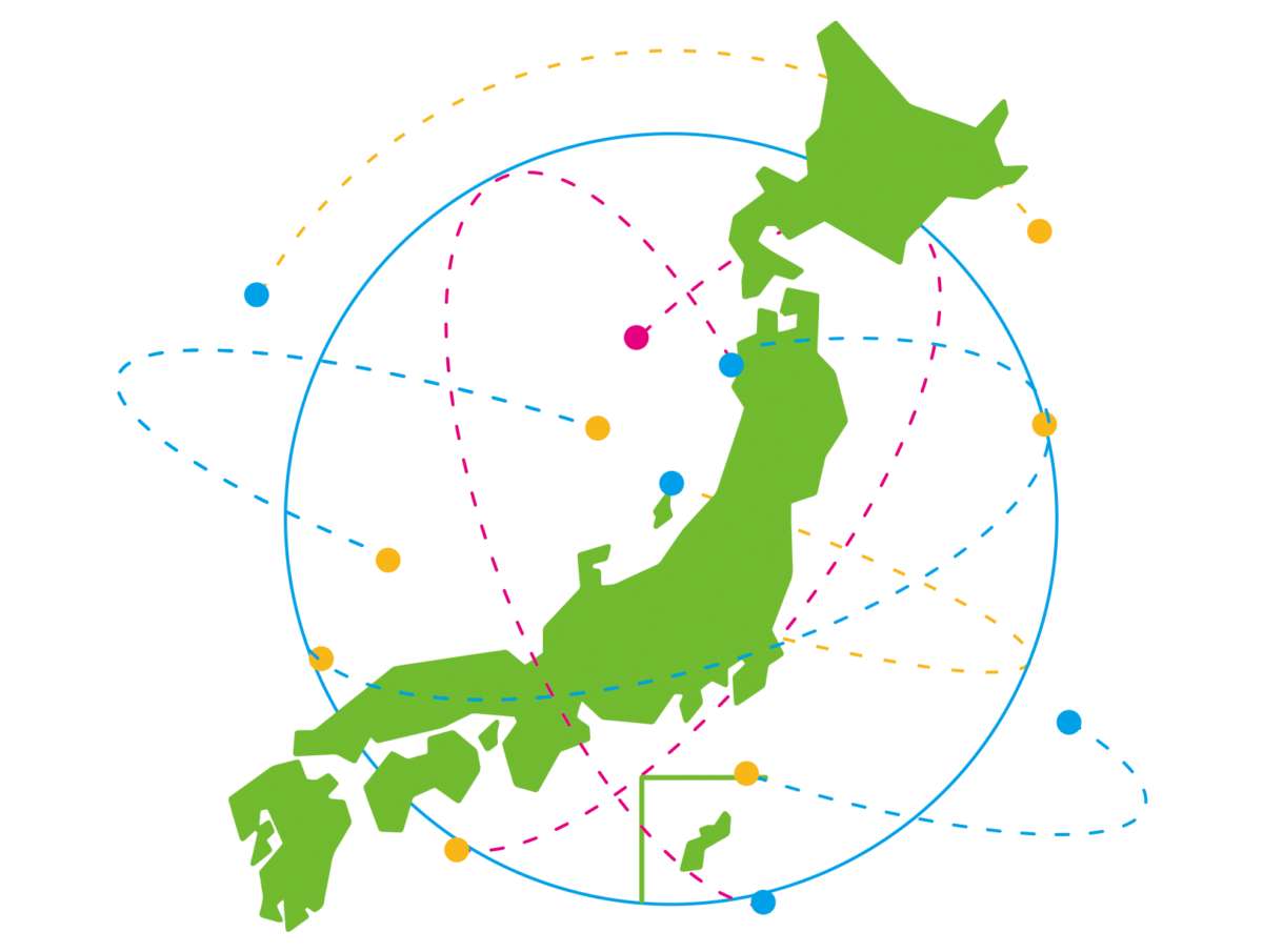 法的保護講習の対応エリア　日本全国